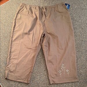 Basic Editions Brownish Tan Drawstring Pants